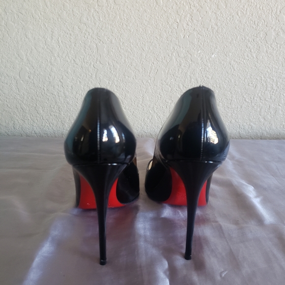 Christian Louboutin Pigalle Follies Black Patent Leather 100MM - Picture 13 of 16